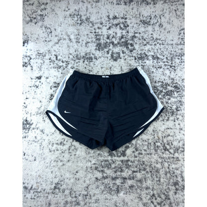 Nike Running Shorts Womens L Black White Mesh Trim Dri-Fit Athletic Performance