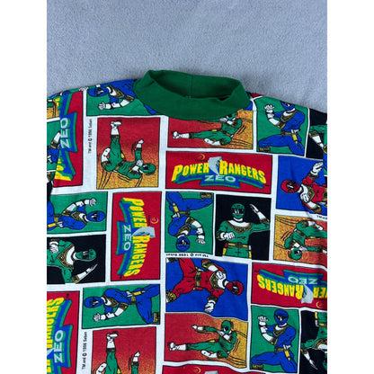 Vintage Power Rangers Zeo All Over Print T-Shirt Youth - S