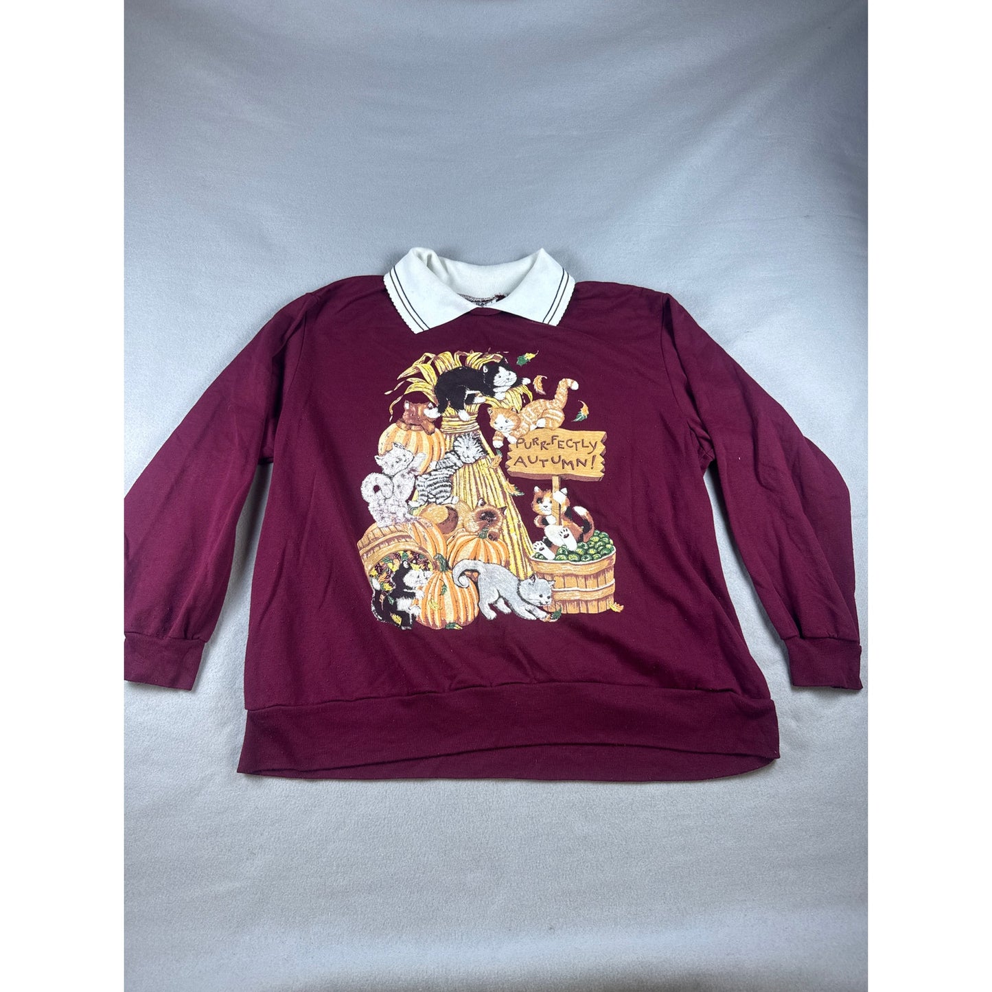 Vintage Purr-fectly Autumn Cats Sweatshirt - 2X