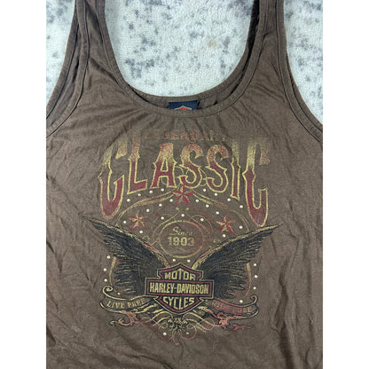 Vintage Brown Harley Davidson Tank Top - XL