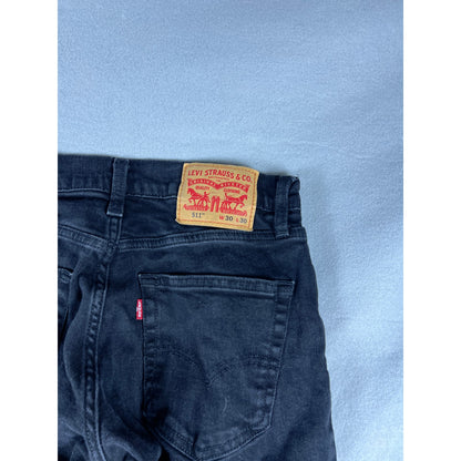 Levi 511 Black Straight Leg Pants - 30