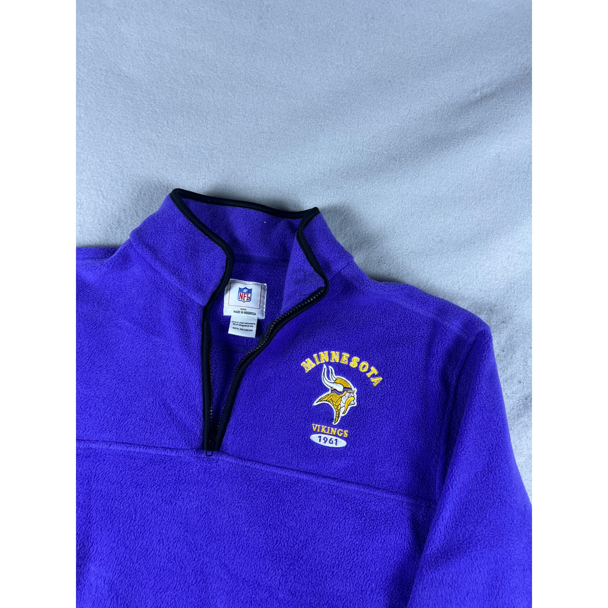 Vintage Minnesota Vikings Fleece Sweatshirt Jacket - L