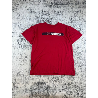 Vintage Adidas Red Spellout T-shirt - M