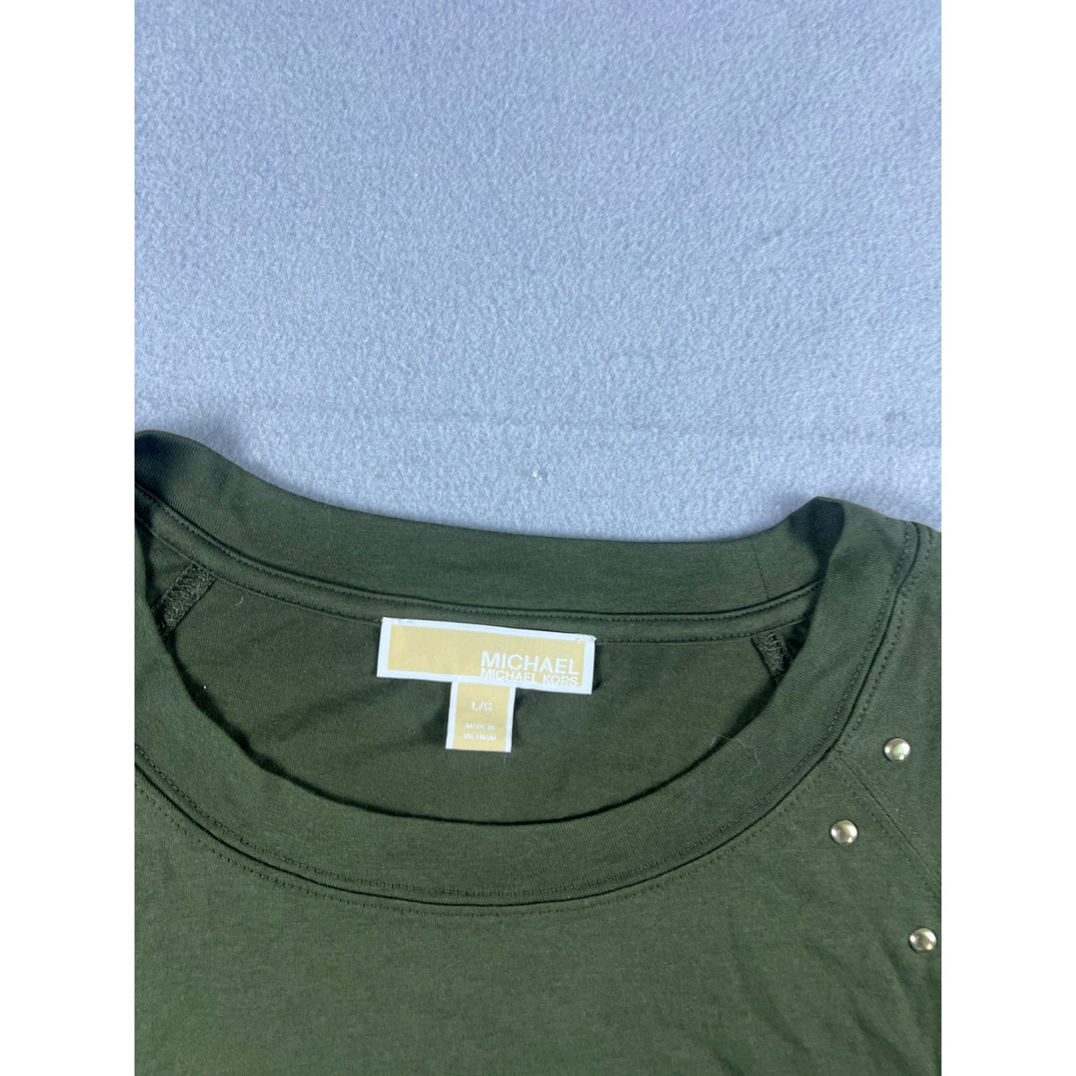 Michael Kors Studded Shoulder Top - L