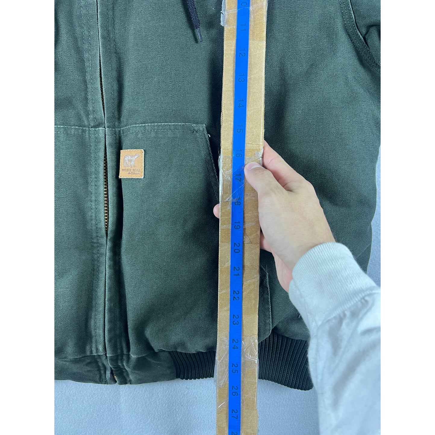 White Bear Canvas Jacket - L