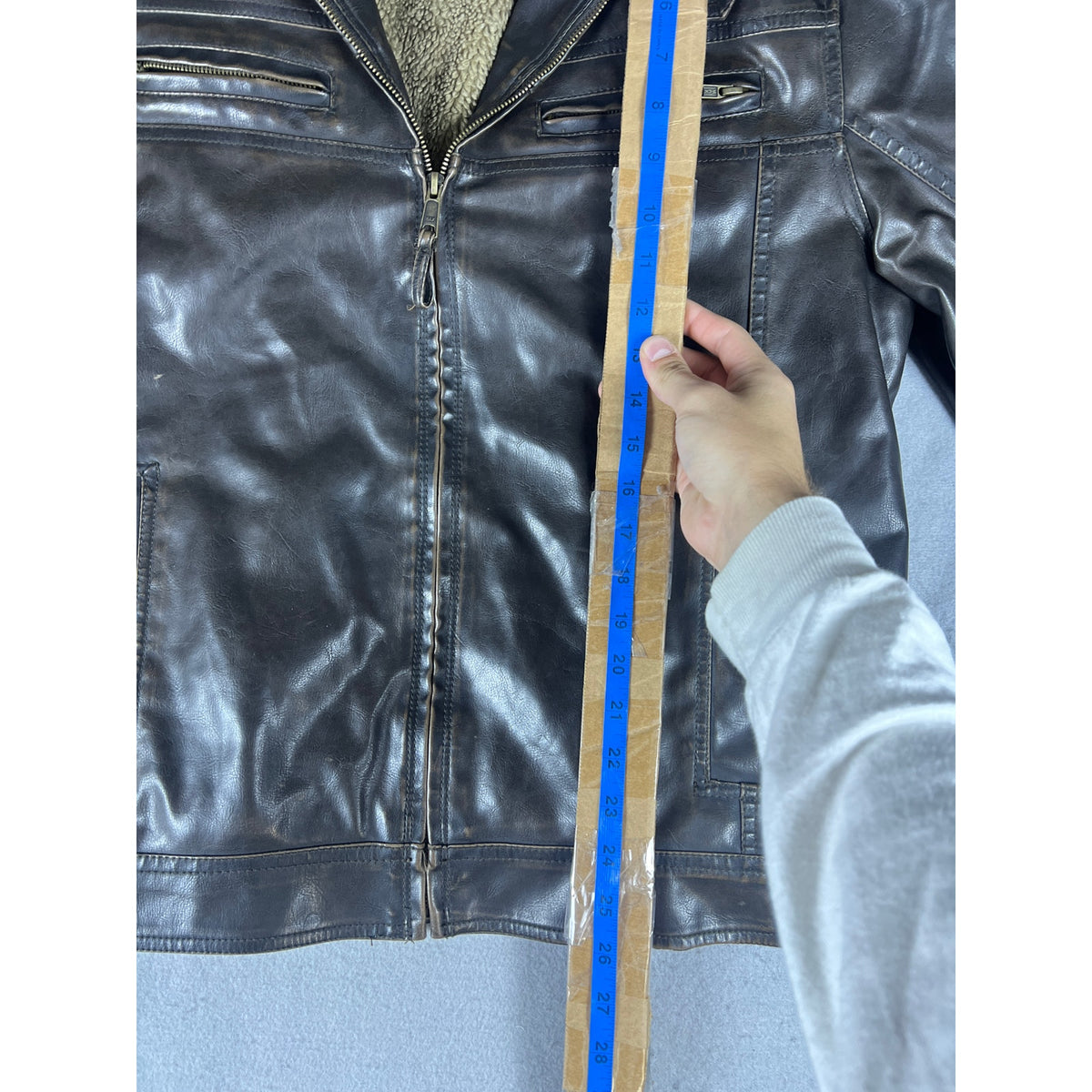 Sonoma Faux Leather Moto Jacket Womens - M