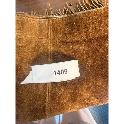 Vintage Suede Fringe Mini Skirt - 9