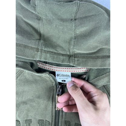 Vintage Green Columbia Full Zip Hoodie - YL