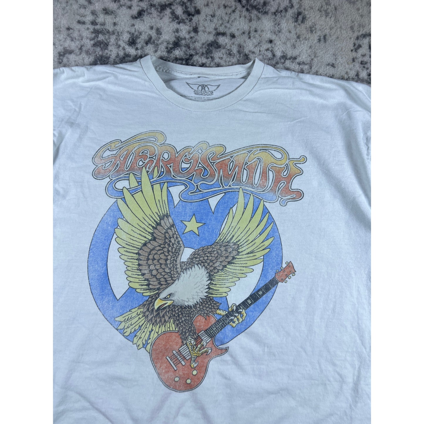 Aerosmith Eagle Guitar T-Shirt Mens