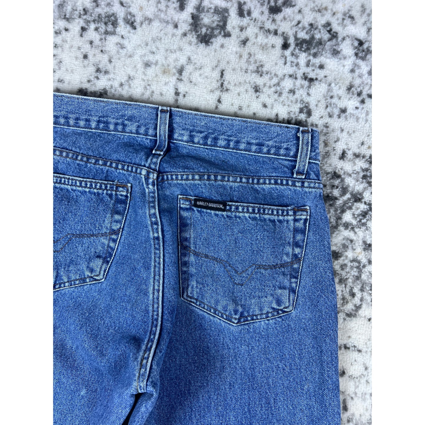 Vintage Harley Davidson Denim Blue Jeans - 32
