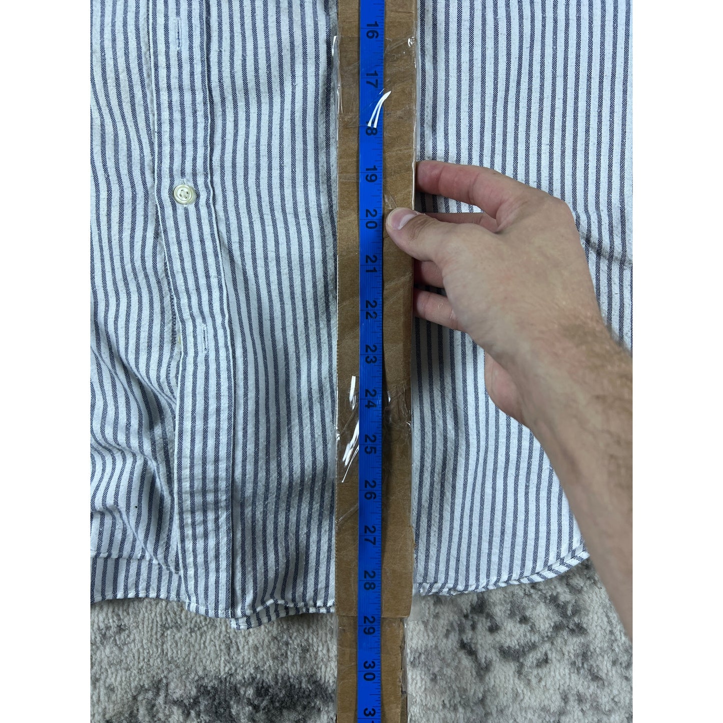 Vintage 90s Pinstripe Button Up Shirt - L