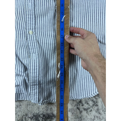 Vintage 90s Pinstripe Button Up Shirt - L