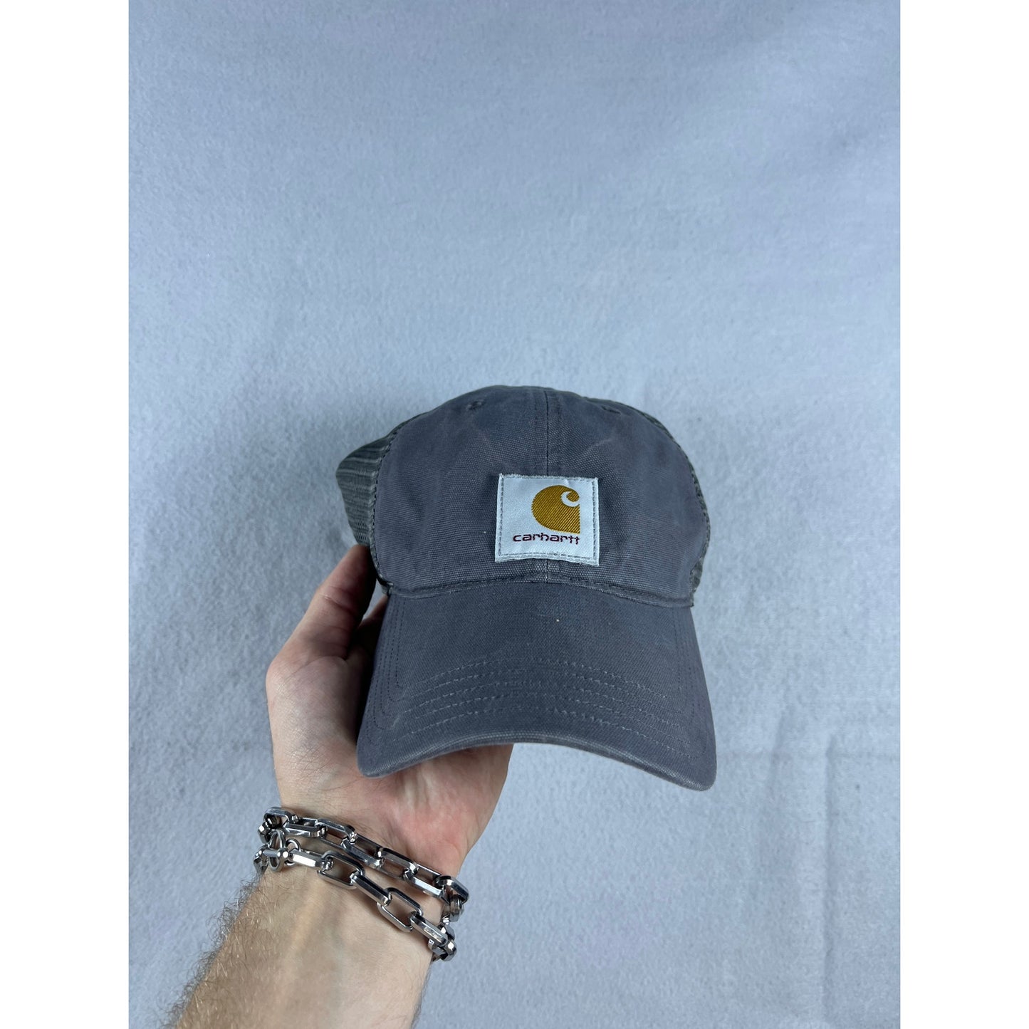Gray Carhartt Snapback Mesh Logo Hat
