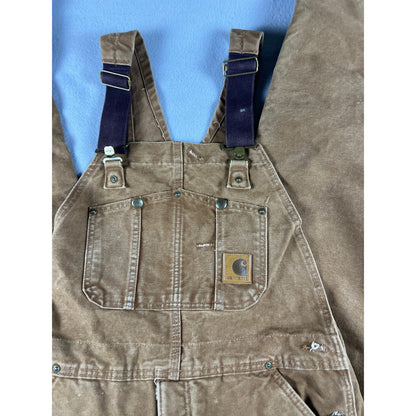 Carhartt Washed Duck Insulated Bib Overall - M