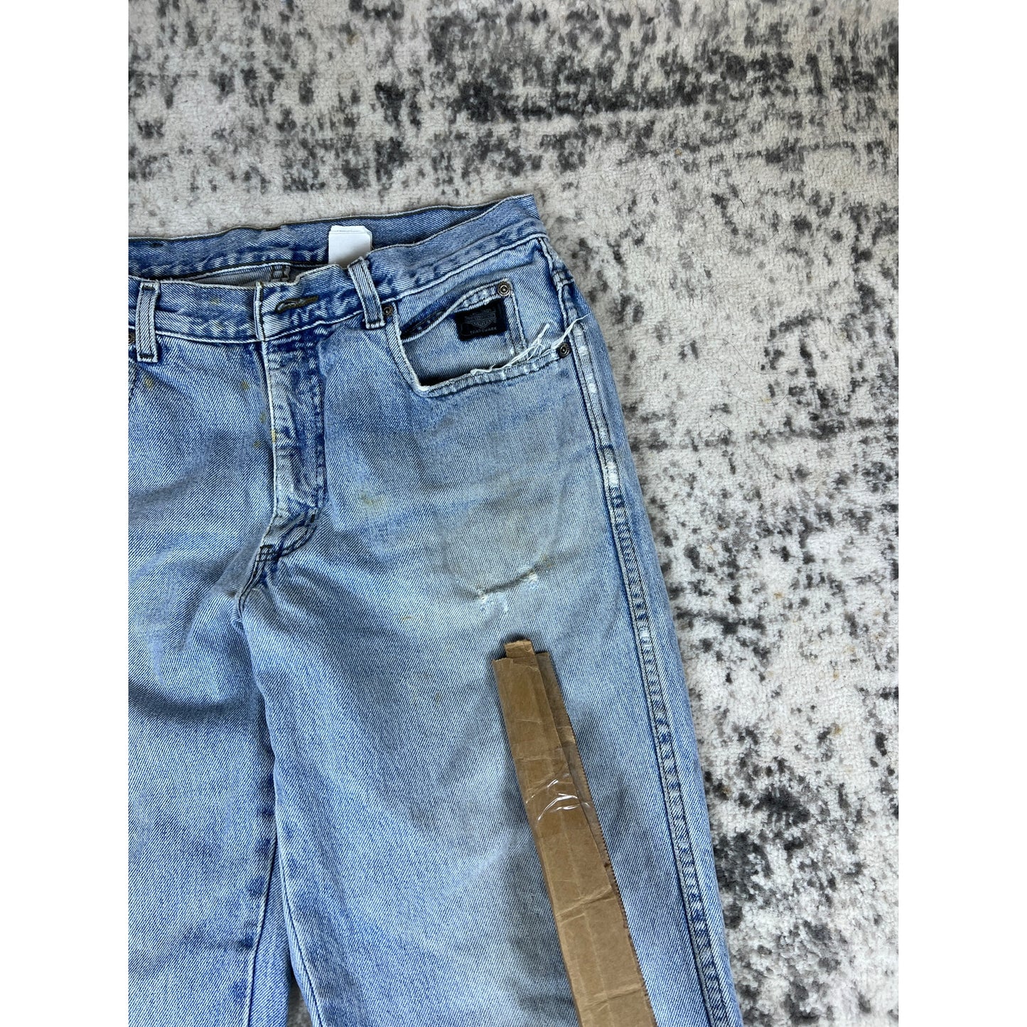 Vintage Harley Davidson Denim Blue Pants - 33
