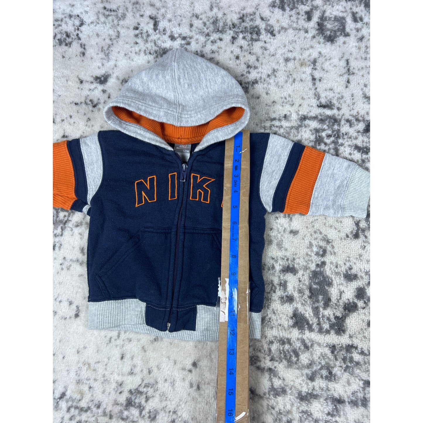 Vintage Blue Toddler Nike Spellout Hoodie - 12M