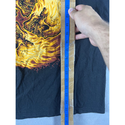 Metallica Flaming Skulls Graphic T-Shirt - L