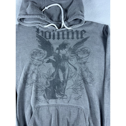 Vintage Angel Roses Gothic Y2K Hoodie Sweatshirt - L