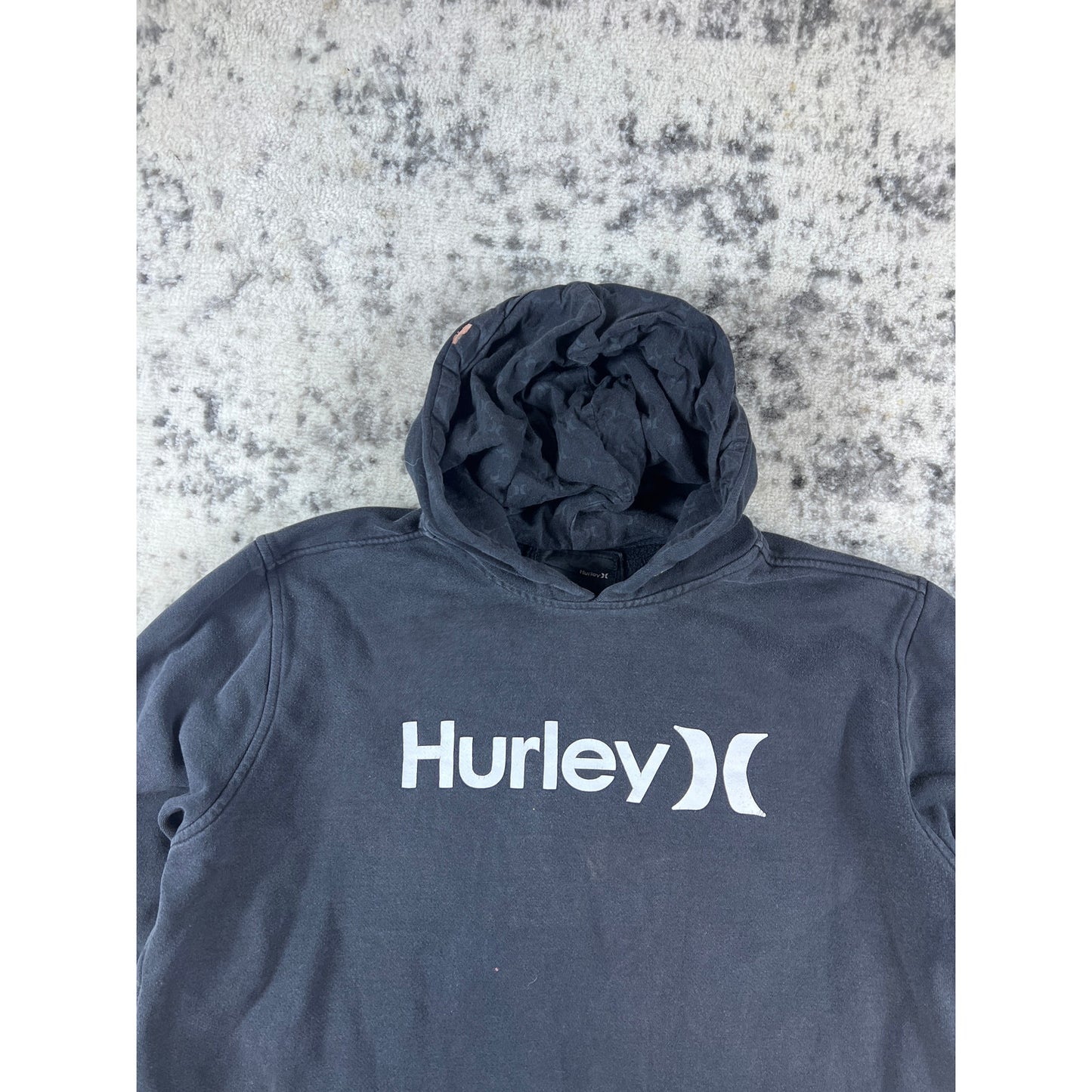 Hurley Spellout Hoodie Mens - L