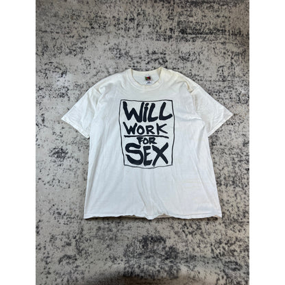 Vintage 90s Will Work For S*x T-Shirt - XL