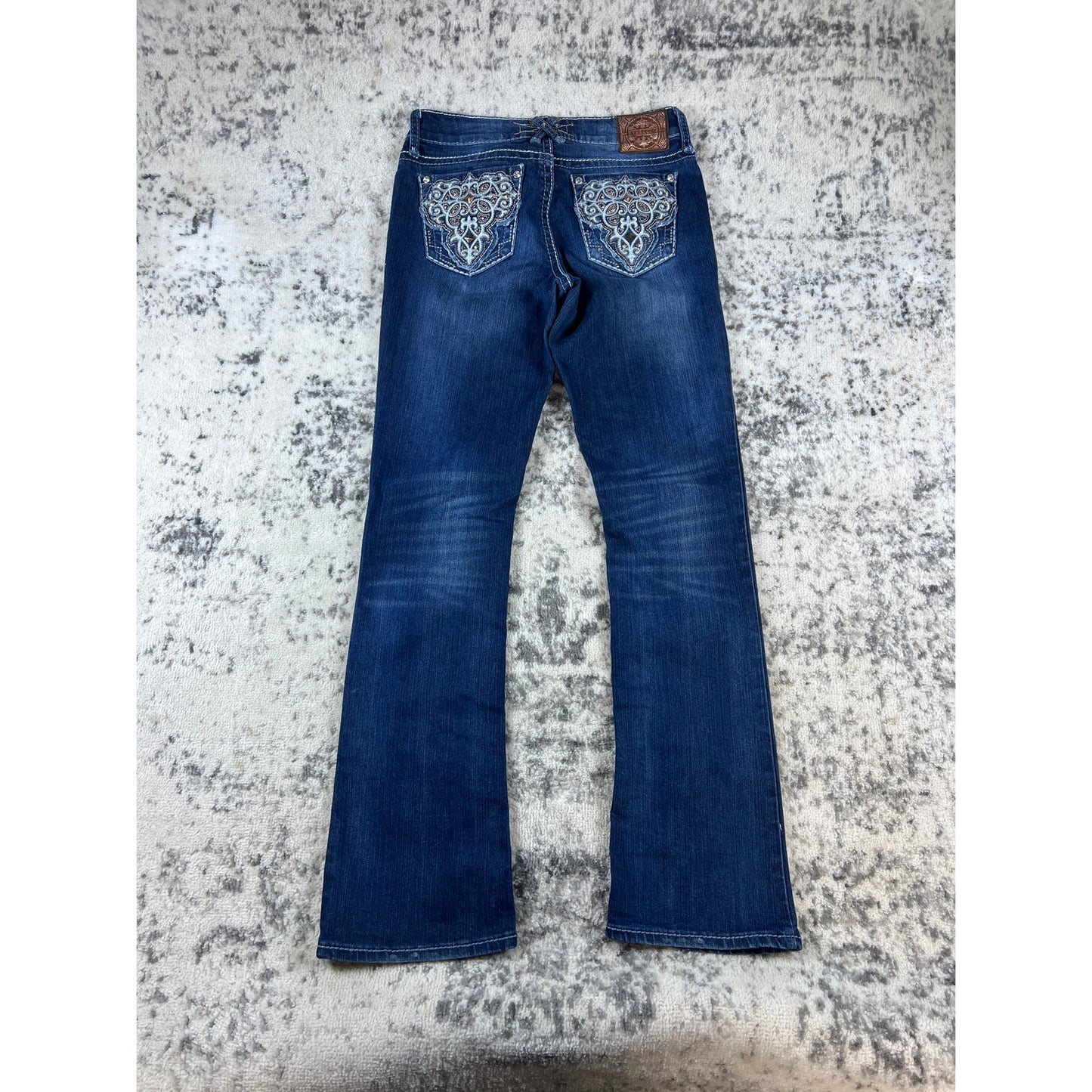 Y2k Hydraulic Bootcut Low Rise Jeans - 8
