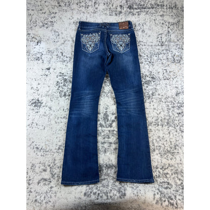Y2k Hydraulic Bootcut Low Rise Jeans - 8