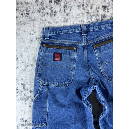 Vintage Denim Blue Wrangler Riggs Carpenter Pants - 30