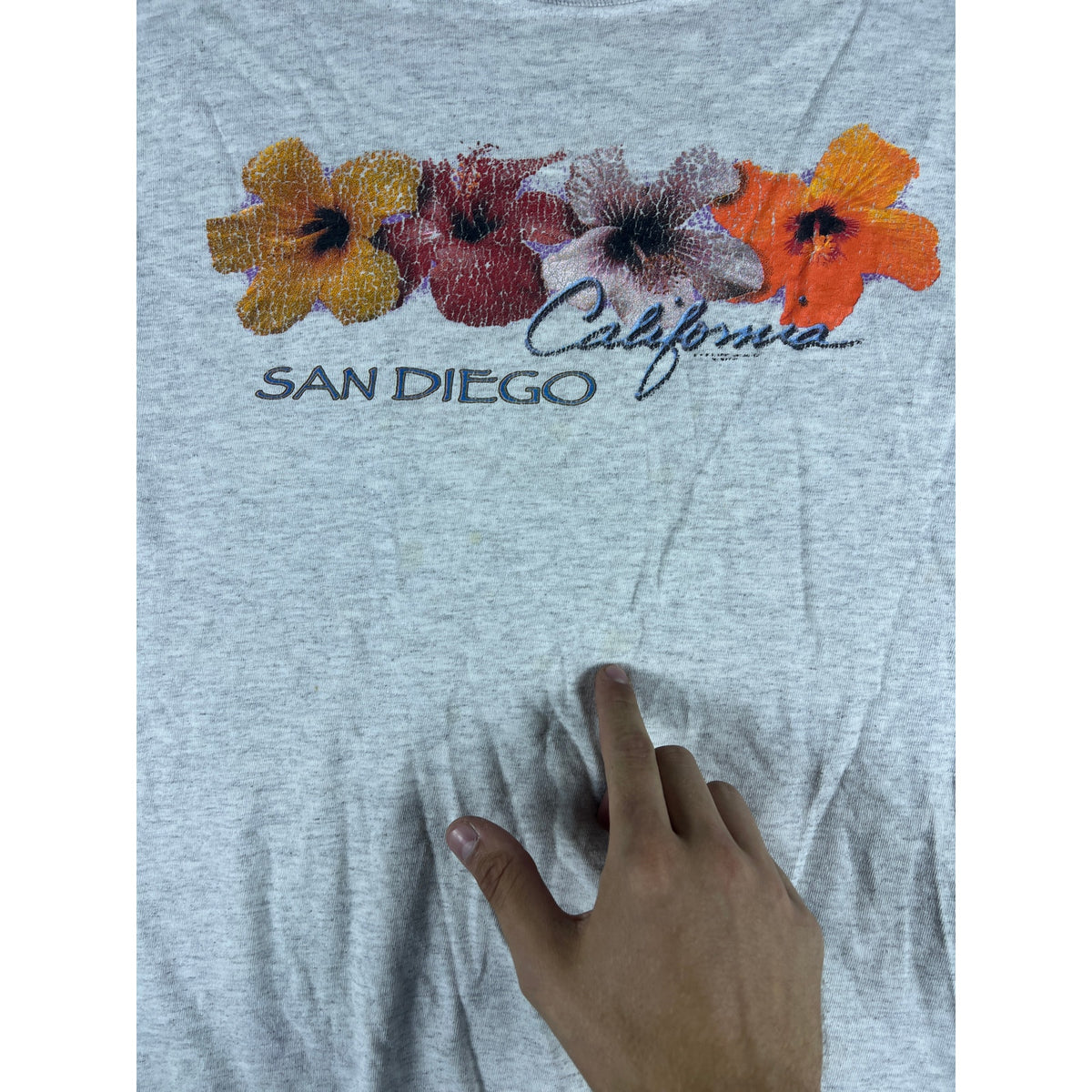 Vintage San Diego California Floral T-Shirt - XL