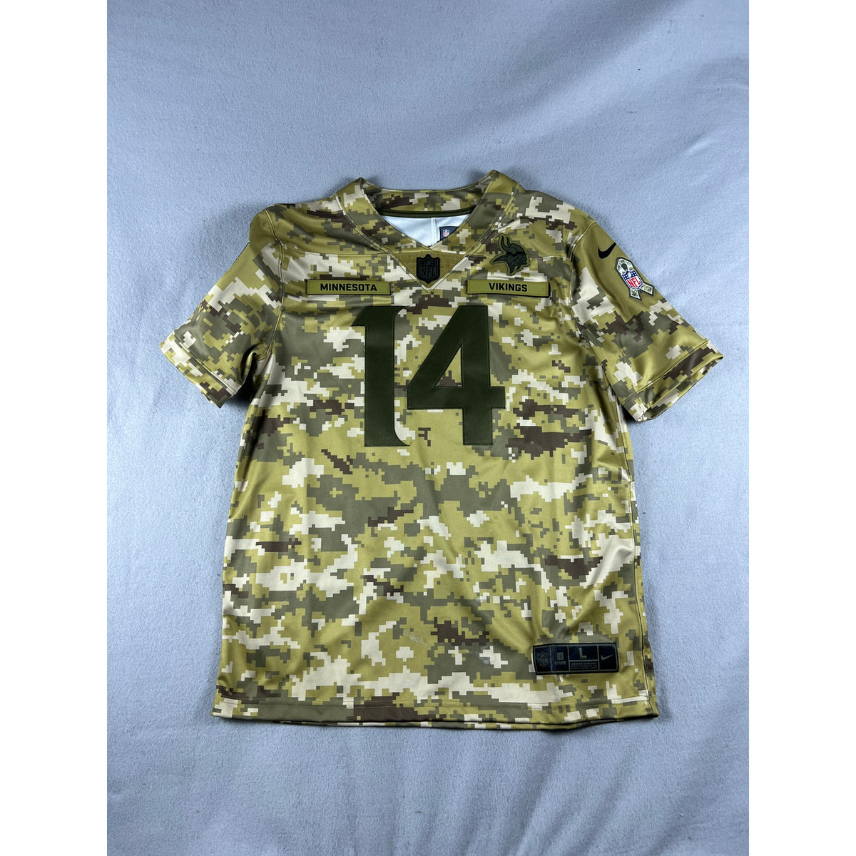 Minnesota Vikings Stefon Diggs #14 Jersey - L Salute To Service Camo