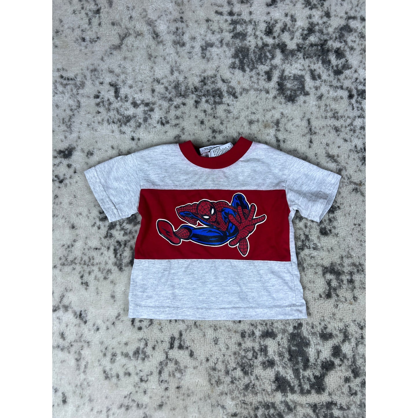 Vintage Marvel Spiderman Ringer T-Shirt - 12M