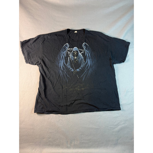 Vintage Grim Reaper Grunge T-Shirt - XXL