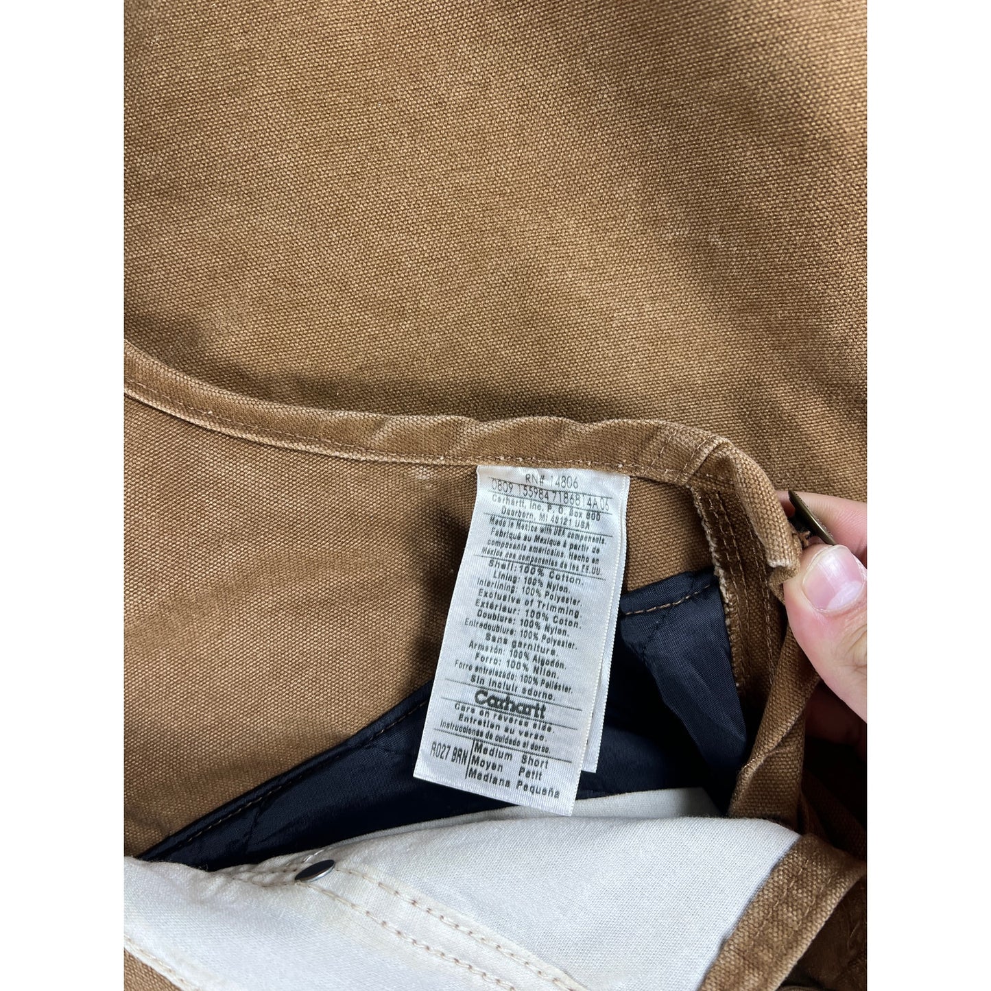 Carhartt Washed Duck Insulated Bib Overall - M