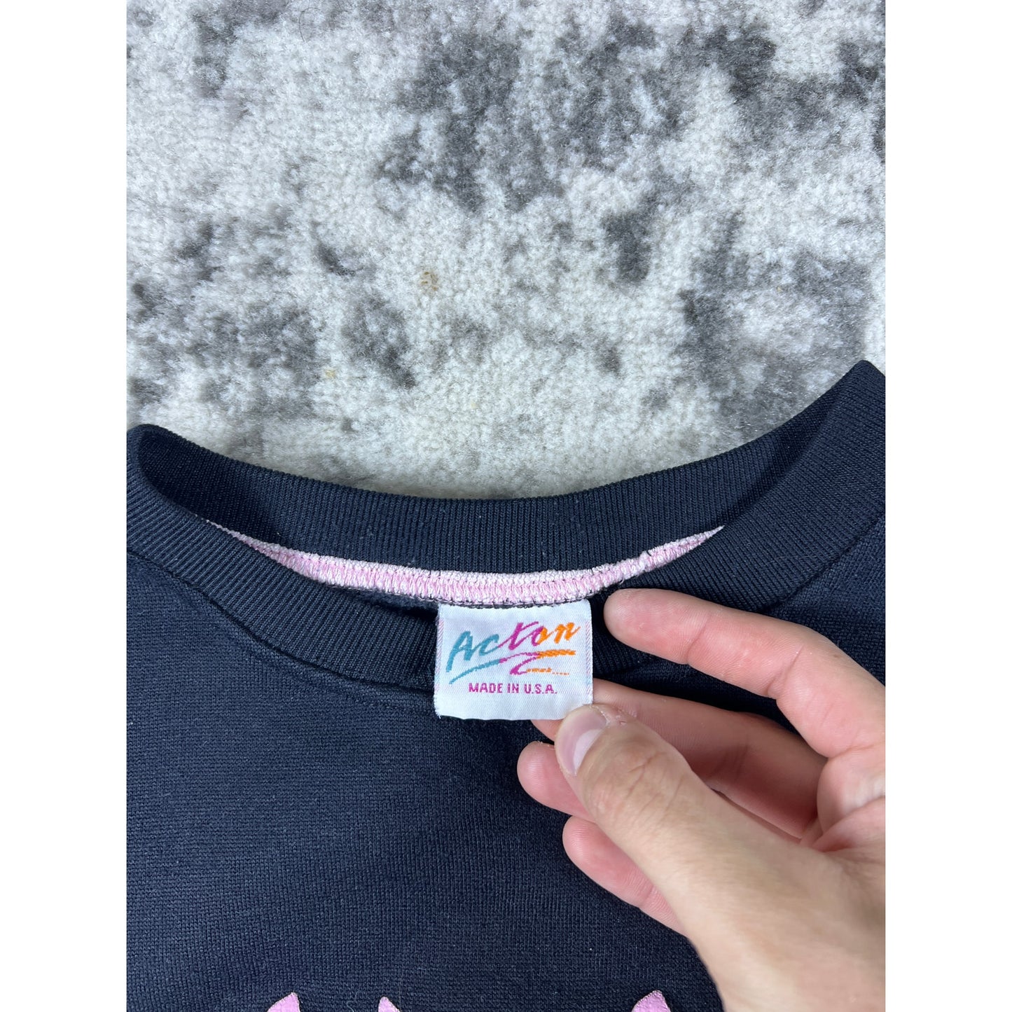 Vintage 80s Black Cat Crewneck - XL
