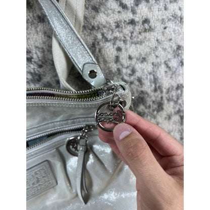 Vintage Coach Poppy White Pearl Shoulder Bag