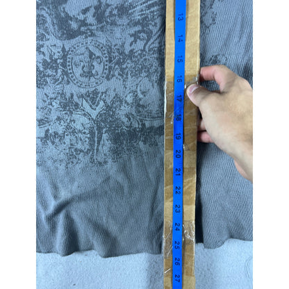 Stranded Y2K Skull Thermal Shirt - XL