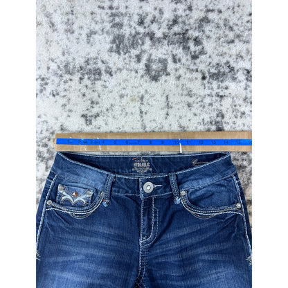 Y2k Hydraulic Bootcut Low Rise Jeans - 8