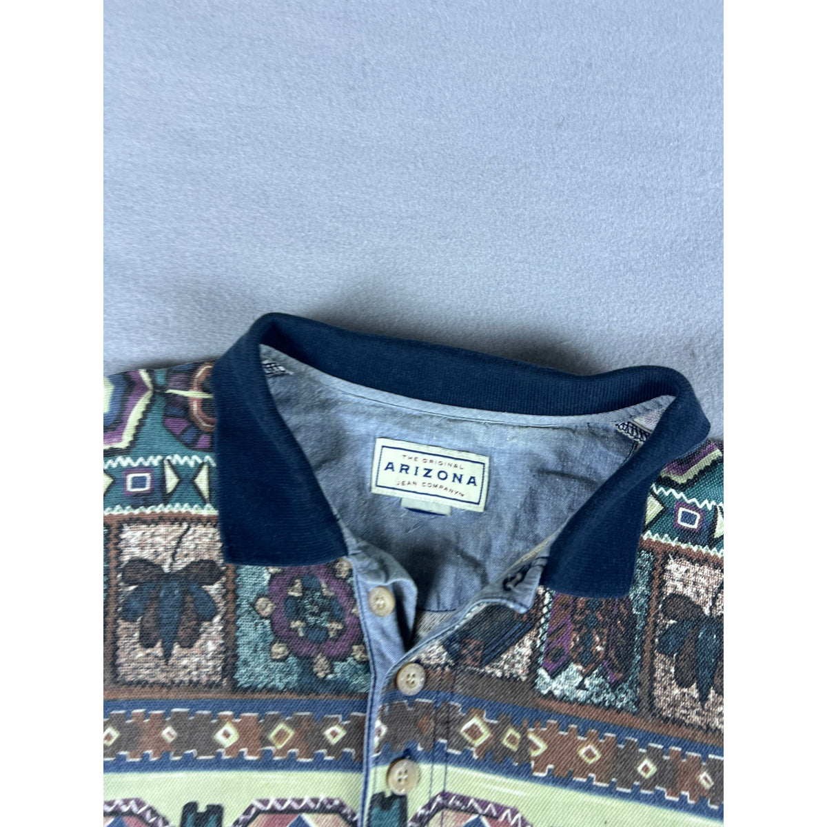 Vintage Arizona Jean Southwestern Polo Shirt - L