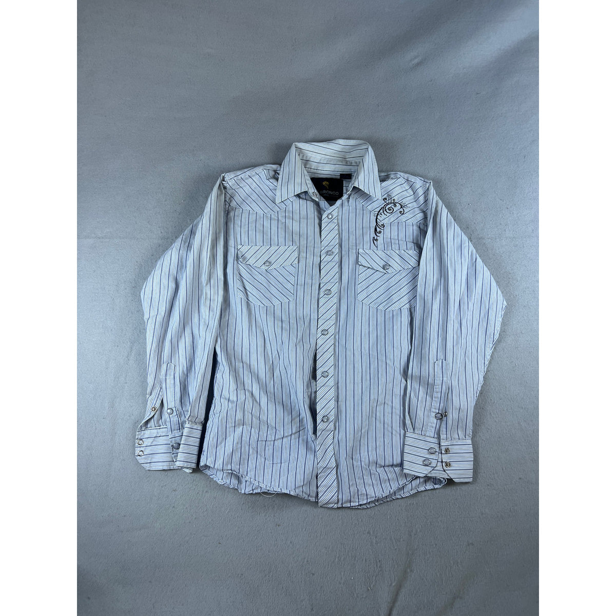 El Bronco Uomo Pearl Snap Western Shirt - S