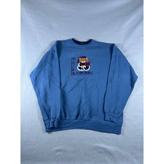 Vintage Winter Is Unbearable Sweatshirt - 1X