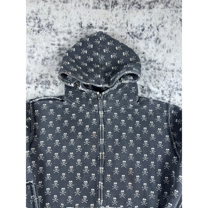 Fallen All Over Print Skull Hoodie - L