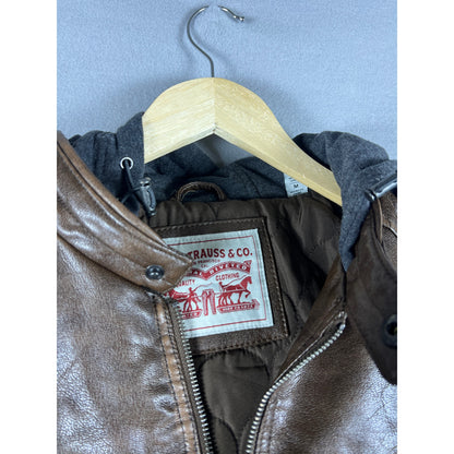 Levi's Faux Leather Racer Jacket - M