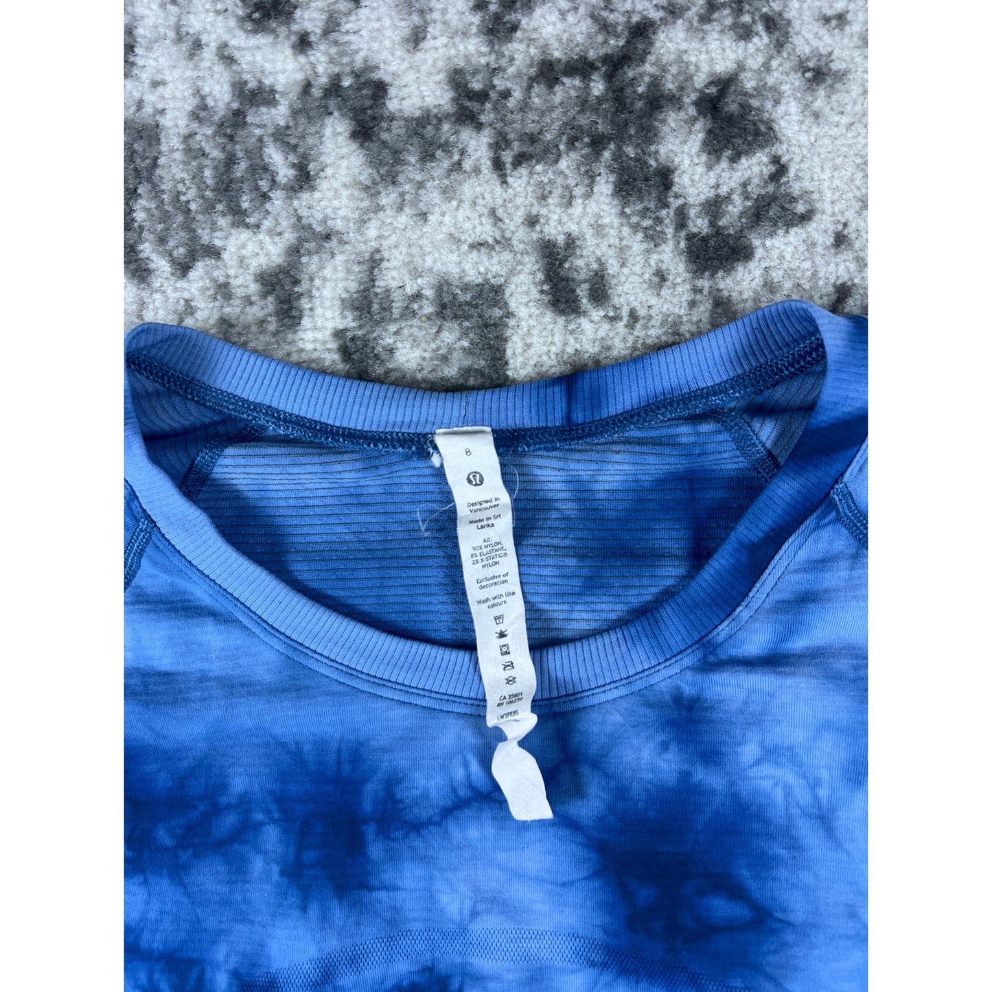 Lululemon Blue Swiftly Tech Marbel Top - 8