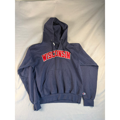 Champion Spellout Wisconsin Hoodie - M