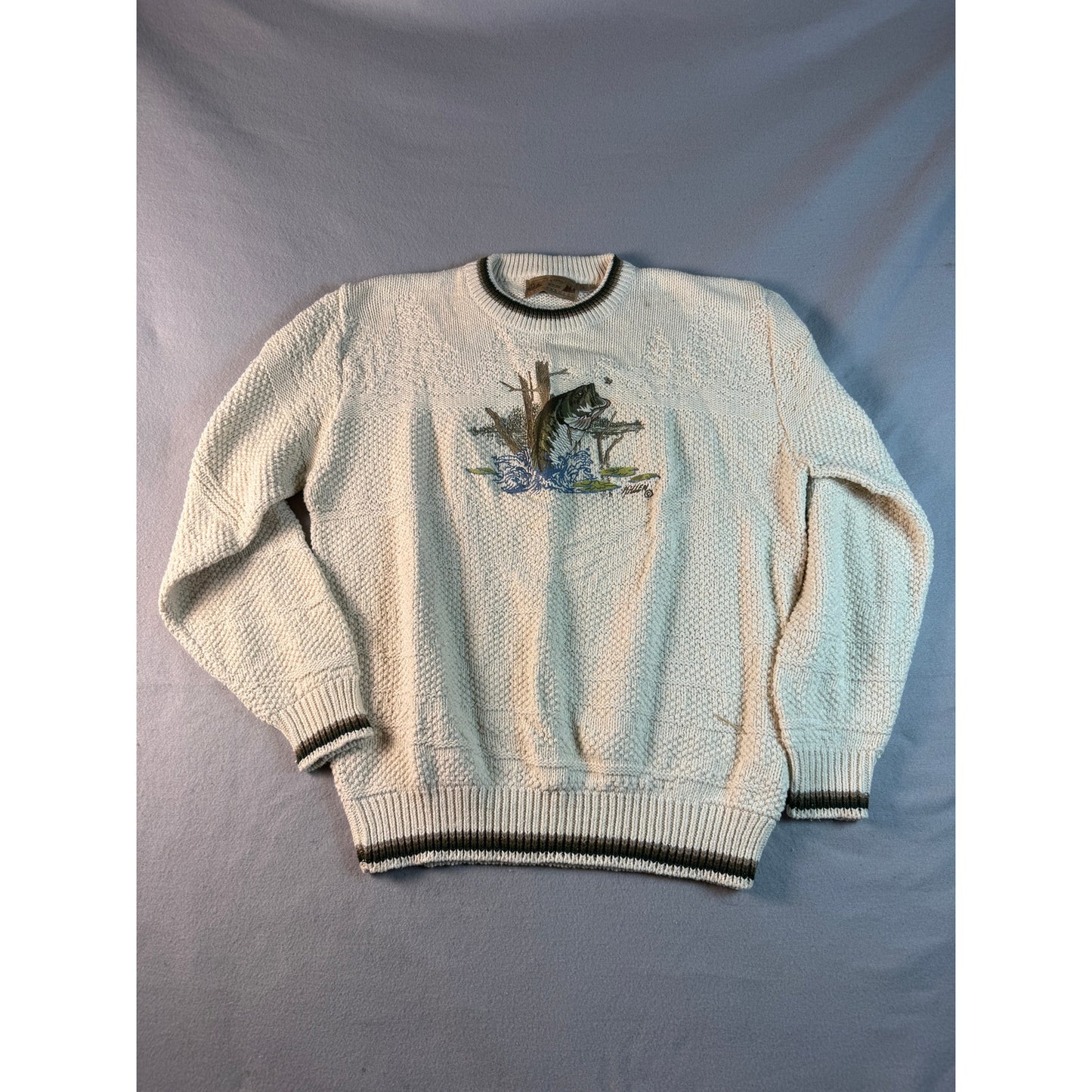 Vintage Shenandoah Bass Fishing Sweater - M