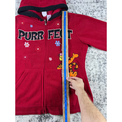 Vintage Red Tigger Fleece Hoodie - M