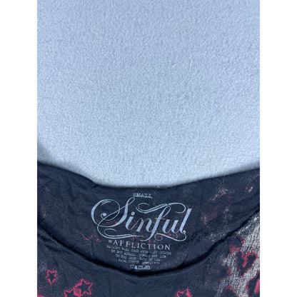 Sinful by Affliction Leopard Print T-Shirt Womens - S