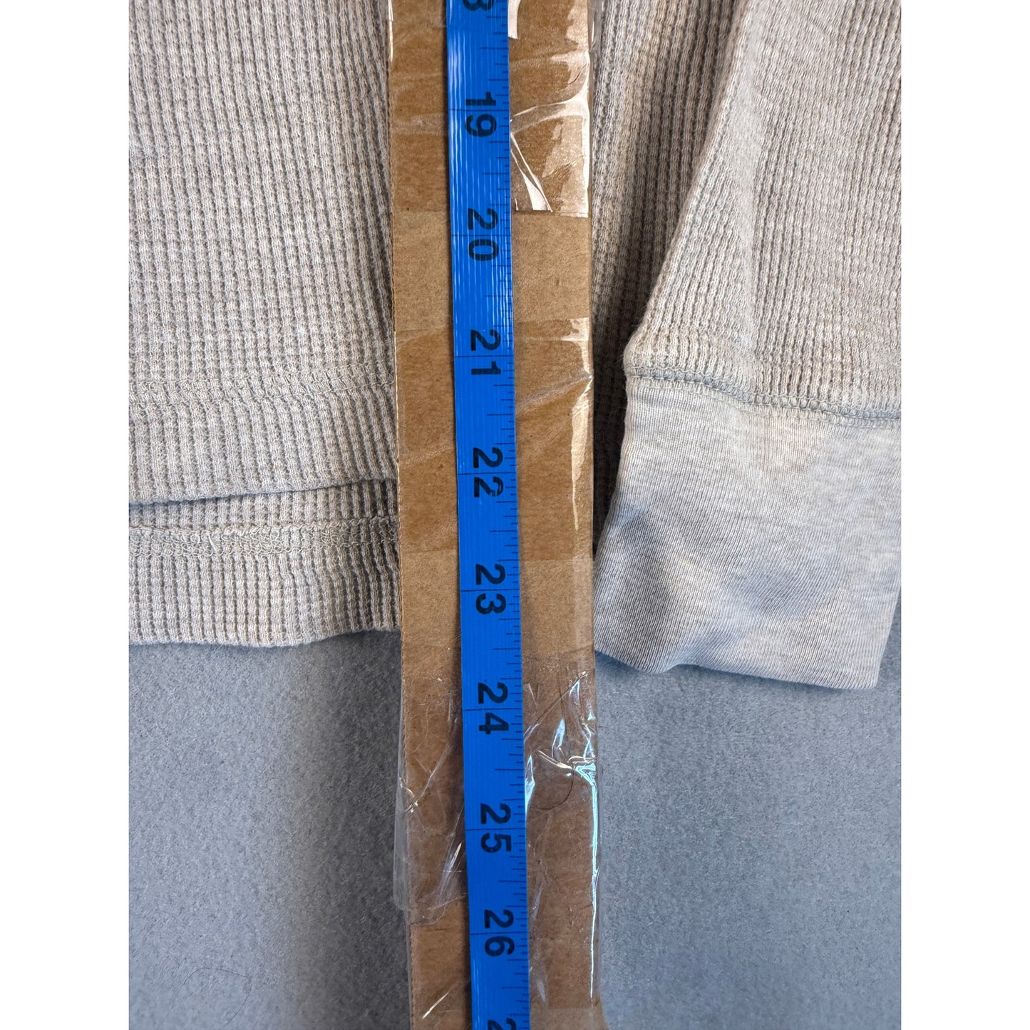 Arizona Jean Thermal Henley Shirt - L Beige