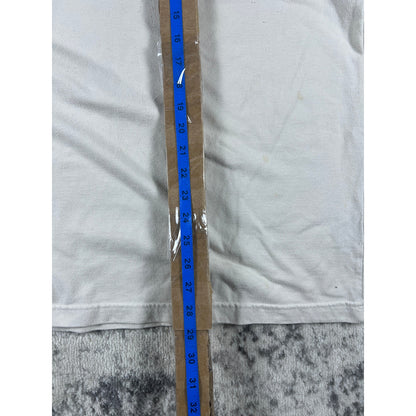 Vintage Cream Stripped T-shirt - XL