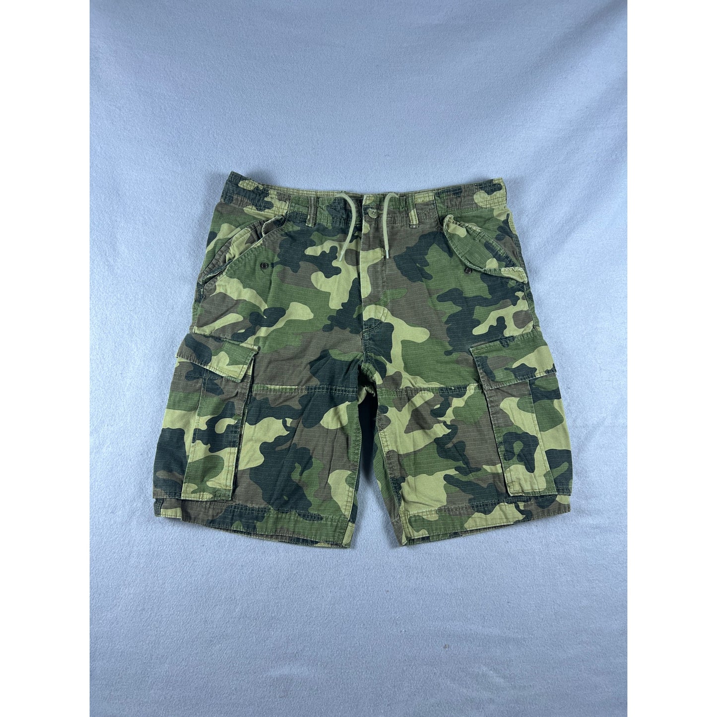 H&M LOGG Ripstop Camo Cargo Shorts - 34