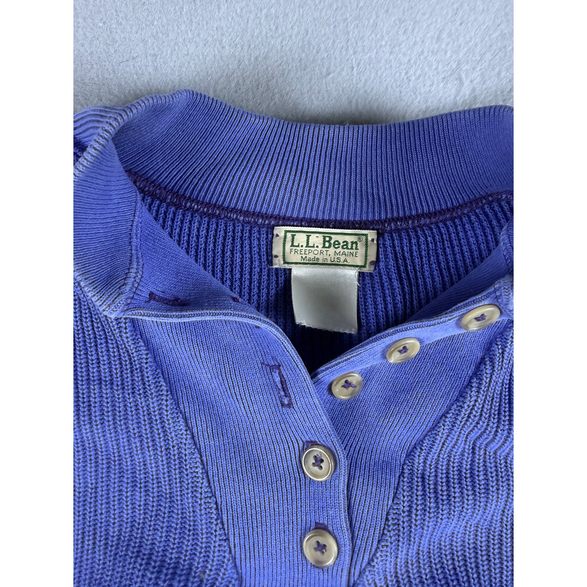 Vintage 80s LL Bean Shawl Collar Sweater - XL